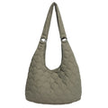 Korean Quilted Shoulder Bag – Large Capacity Women's Tote Quilted Shoulder Bag Nixie Green