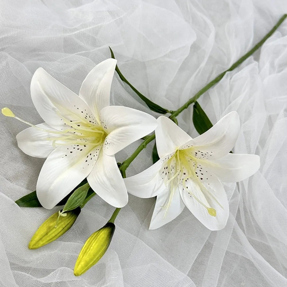 67cm Artificial Silk Lily Bouquet 2 Heads | Wedding Home Decor