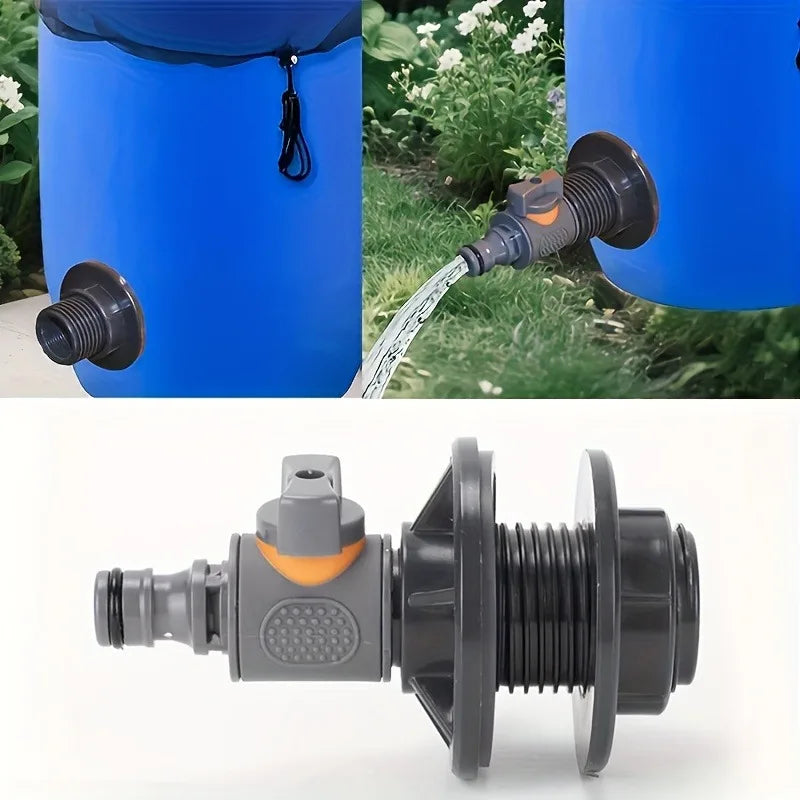PVC/IBC Water Barrel Adapter with Valve – Rainwater Kit Water Tank Adapter Nixie