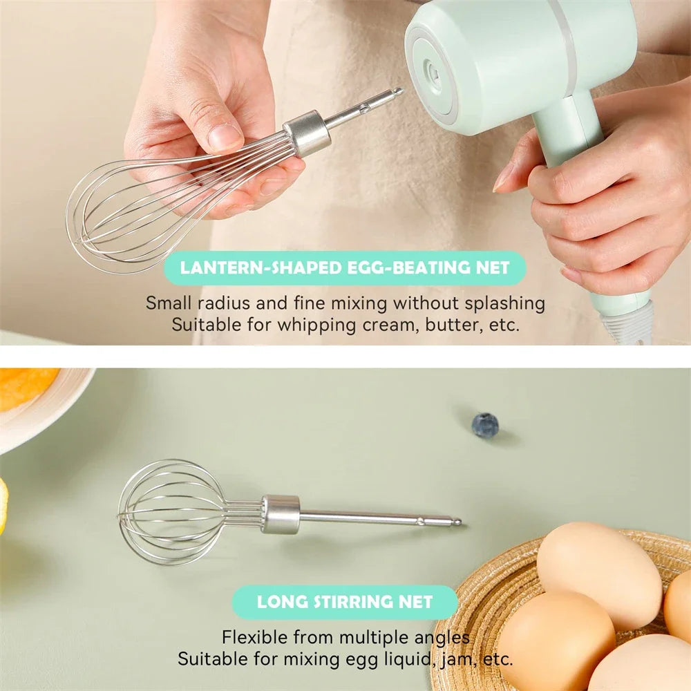 Electric Hand Mixer Set – Egg Beater, Frother & Blender Kit Electric Hand Mixer Nixie