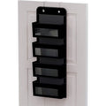3/4/5 Tier Over Door Organizer with Clear PVC Pockets Over Door Organizer Nixie Black-4 Tiers