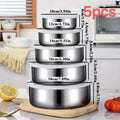 5-Piece Stainless Steel Mixing Bowl Set – Nesting Baking Bowls Mixing Bowl Set Nixie 5 PCS