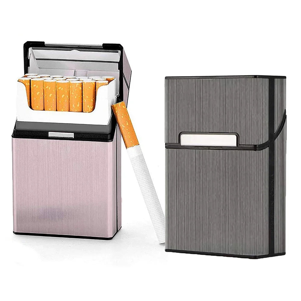 Slim Aluminum Cigarette Case | Holds 20, Magnetic Snap Closure Cigarette Case Nixie
