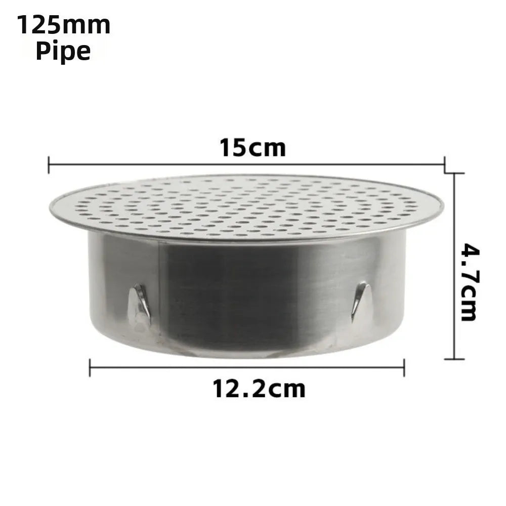 Round Hole Gutter Guard Net – 304 Stainless Steel Drain Filter Gutter Guard Filter Nixie 125mm Pipe