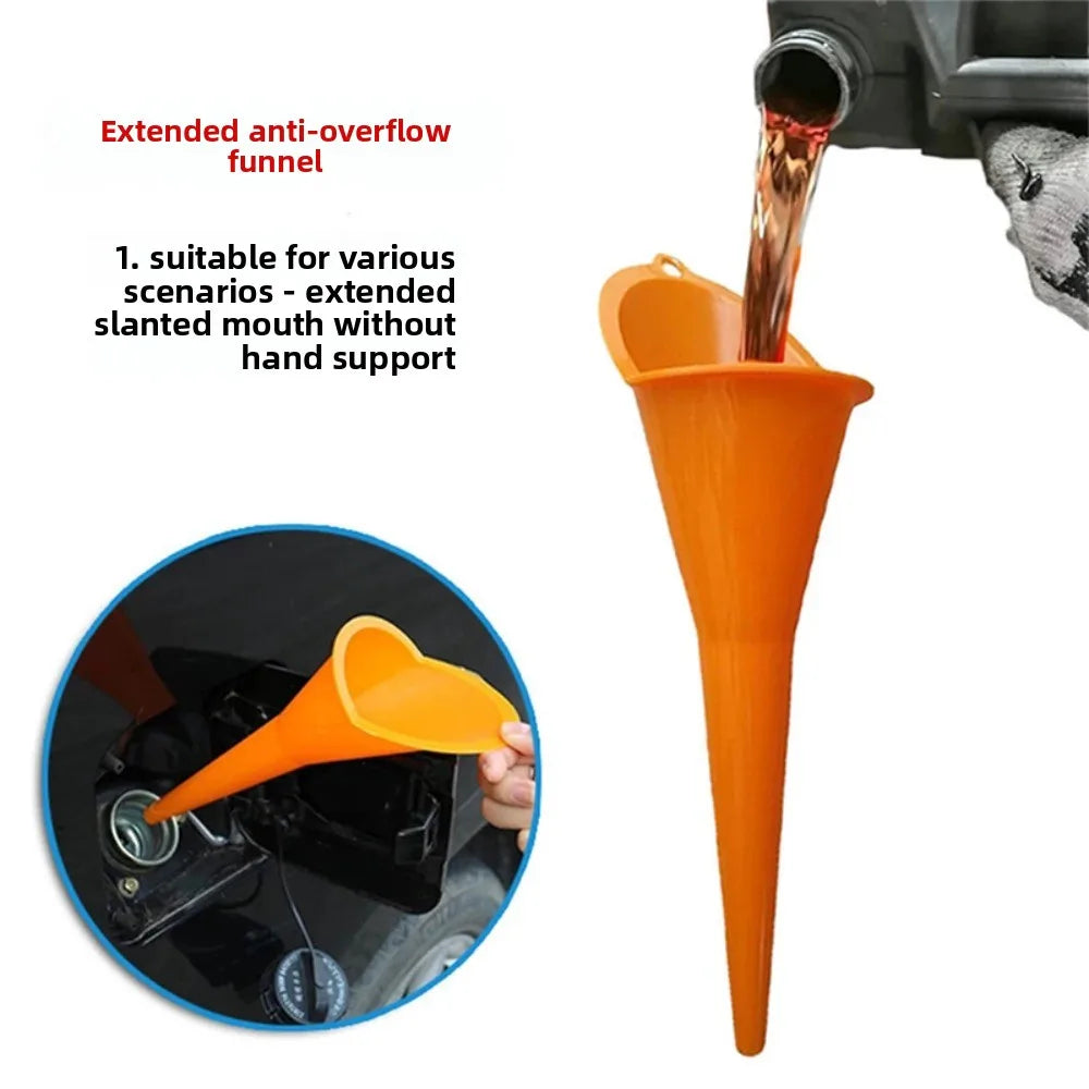 Heavy Duty Oil Funnel Long Handle for Car & Motorcycle – 1/3/5/10PCS Automotive Oil Funnel Nixie