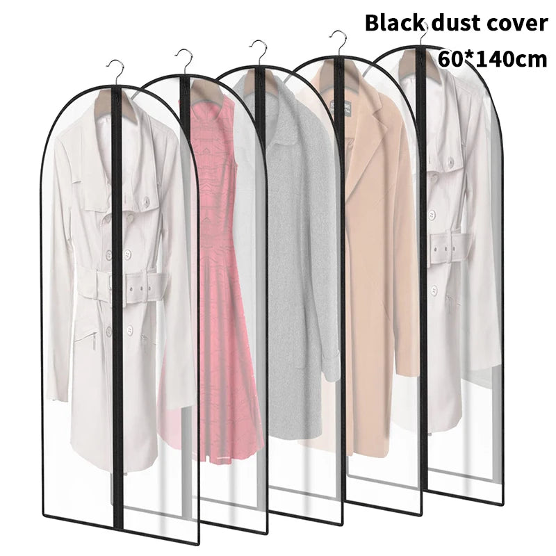 Transparent Hanging Garment Dust Cover Bag with Zipper