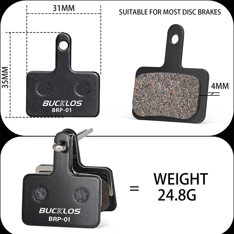 BUCKLOS Semi-Metal Disc Brake Pads for Shimano B01S B05S MTB Disc Brake Pads Nixie