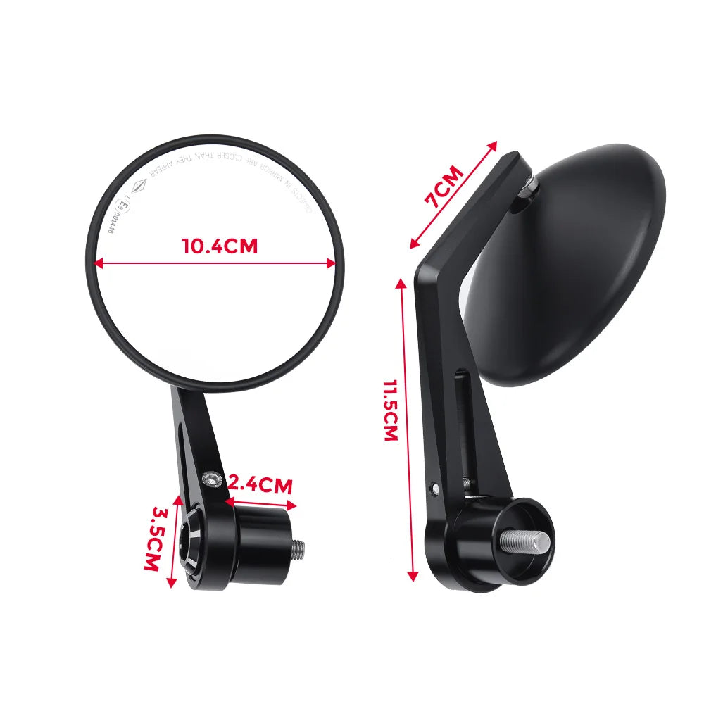 KEMITOUR Bar End Mirrors for Kawasaki Z Series – CNC Aluminum Motorcycle Bar End Mirror Nixie
