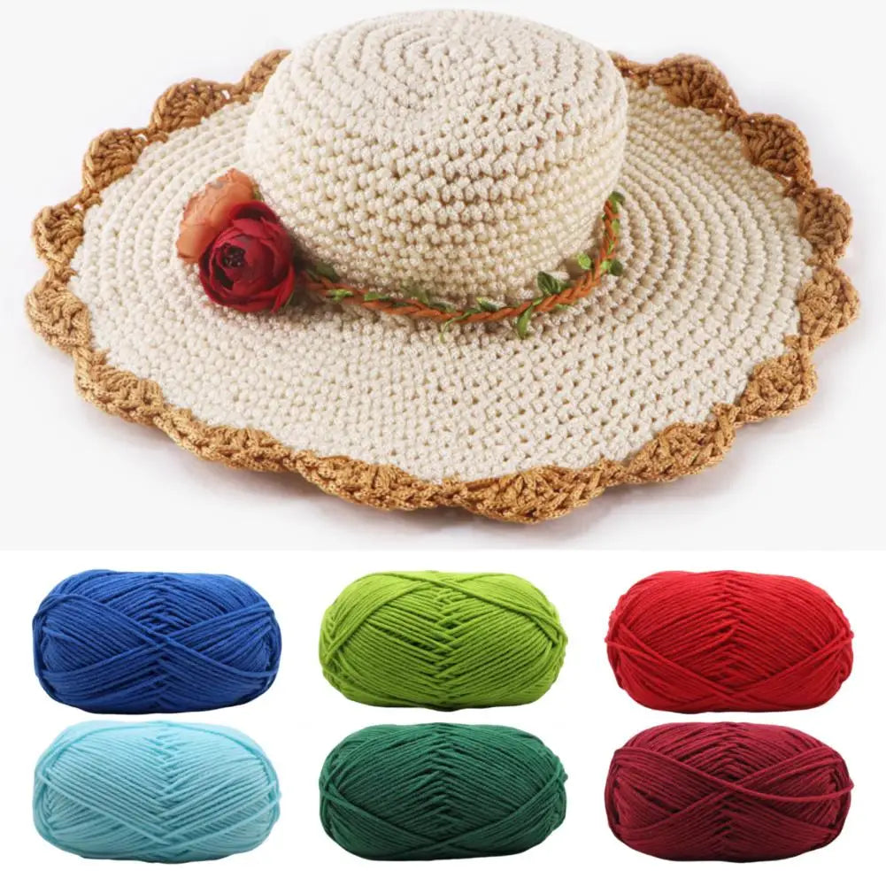 4-Ply Milk Cotton Yarn – Ultra Soft Crochet & Knitting Wool Knitting Yarn Nixie