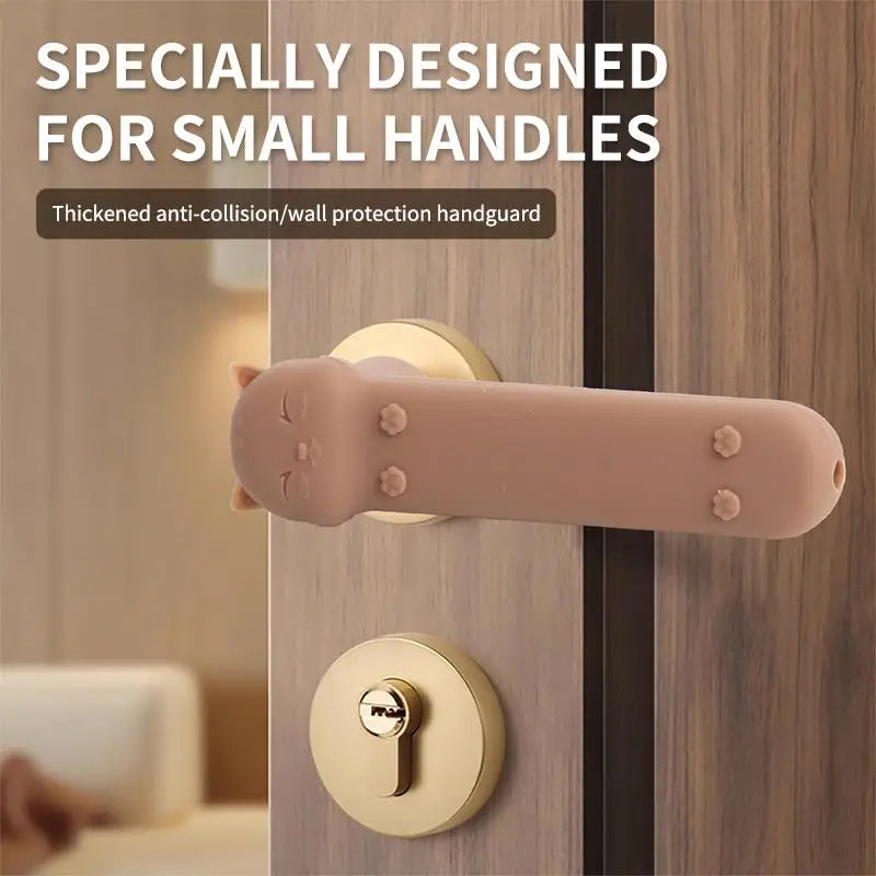 Cartoon Cat Silicone Door Knob Cover – Anti-Slip Safety Protector Door Knob Cover Nixie
