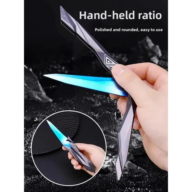 Foldable Butterfly Knife Replica – 3D Engraved Cosplay Prop Cosplay Prop Knife Nixie