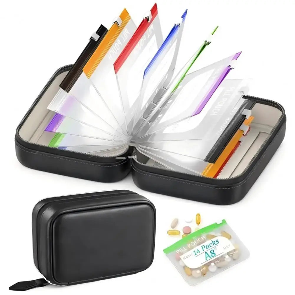 Weekly Pill Organizer – 7 Zippered Waterproof Medicine Bags Pill Organizer Nixie