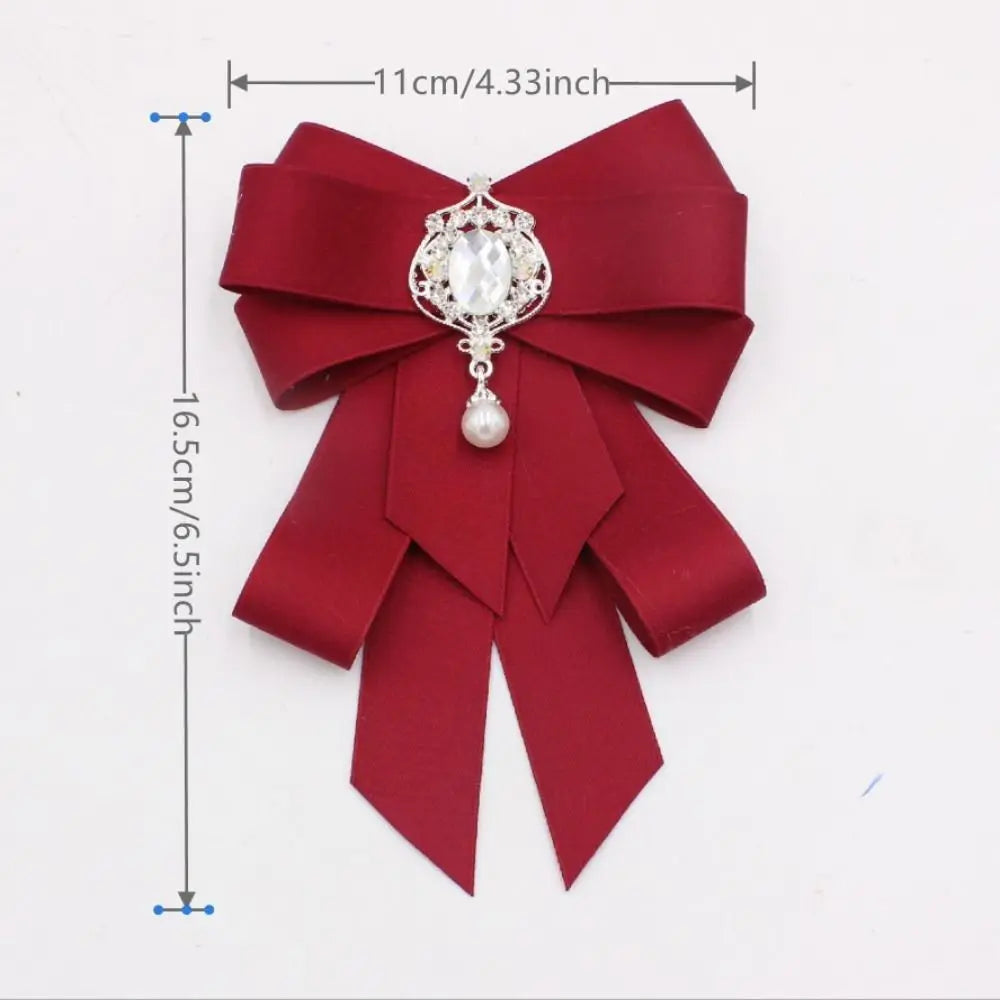 Luxury Rhinestone Bow Tie Brooch – Crystal Ribbon Pin Accessory Bow Tie Brooch Nixie