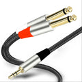 3.5mm to 6.35mm Gold-Plated AUX Adapter Cable for Mixer & Amp Audio Adapter Cable Nixie black 2m
