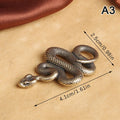 Copper Brass Mini Snake Figurine Antique Bronze Ornament Decorative Figurine Nixie A3