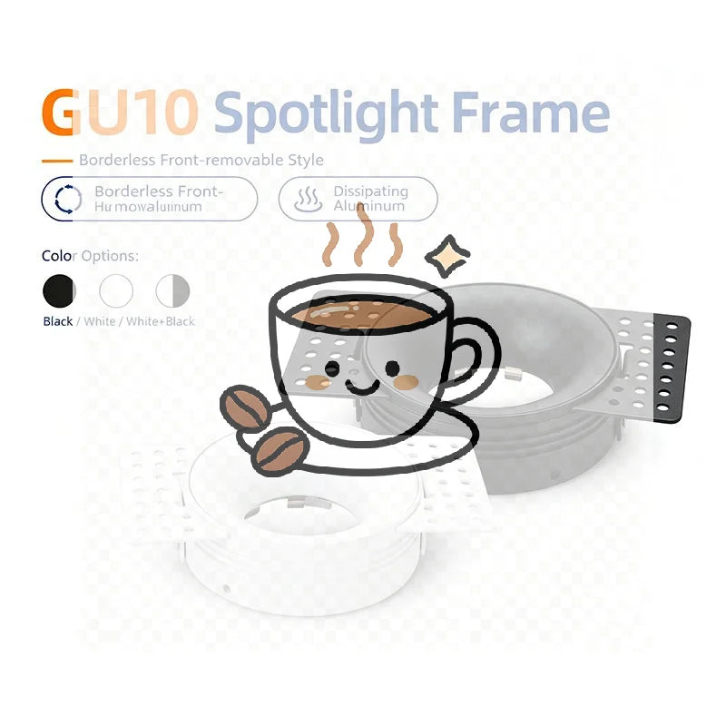 Frameless Recessed GU10 MR16 LED Ceiling Downlight Fitting Recessed Downlight Fitting Nixie