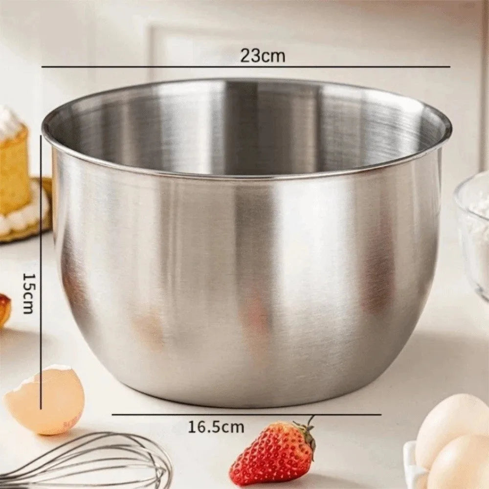 Stainless Steel Mixing Bowl – Deep Splash-Proof Design, S–XL Stainless Mixing Bowl Nixie