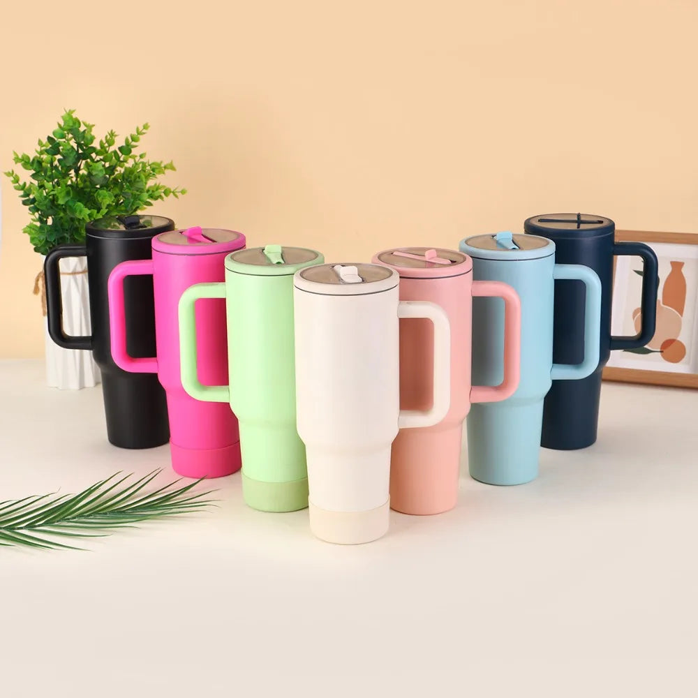 40oz Folding Straw Replacement Cup Lid – Threaded Fit