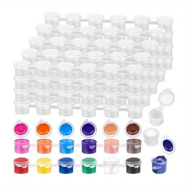 6-Pot Mini Paint Cup Strip – Plastic Pigment Storage Container Paint Storage Cups Nixie