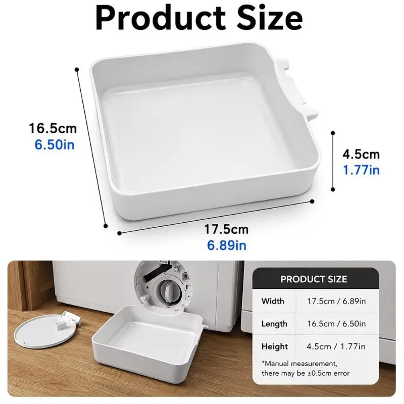 Heavy Duty Washing Machine Drain Pan & Washer Drip Tray Appliance Drain Pan Nixie WHITE