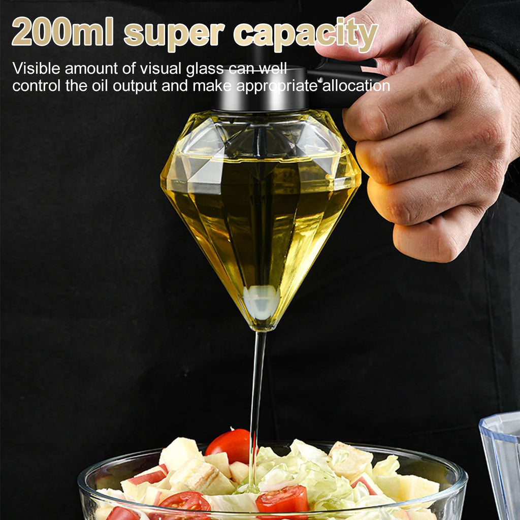 Diamond Glass Honey Dispenser 200ml – Drip-Free Jar with Stand Honey Dispenser Jar Nixie