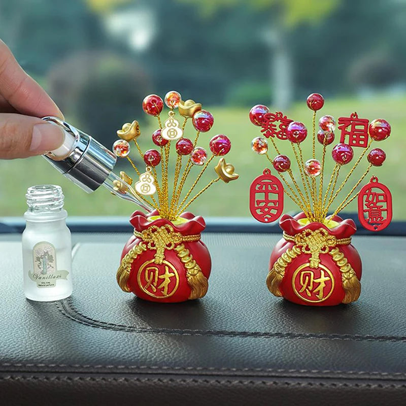 Feng Shui Money Tree Lucky Fortune Miniature Resin Ornament Decorative Figurine Nixie
