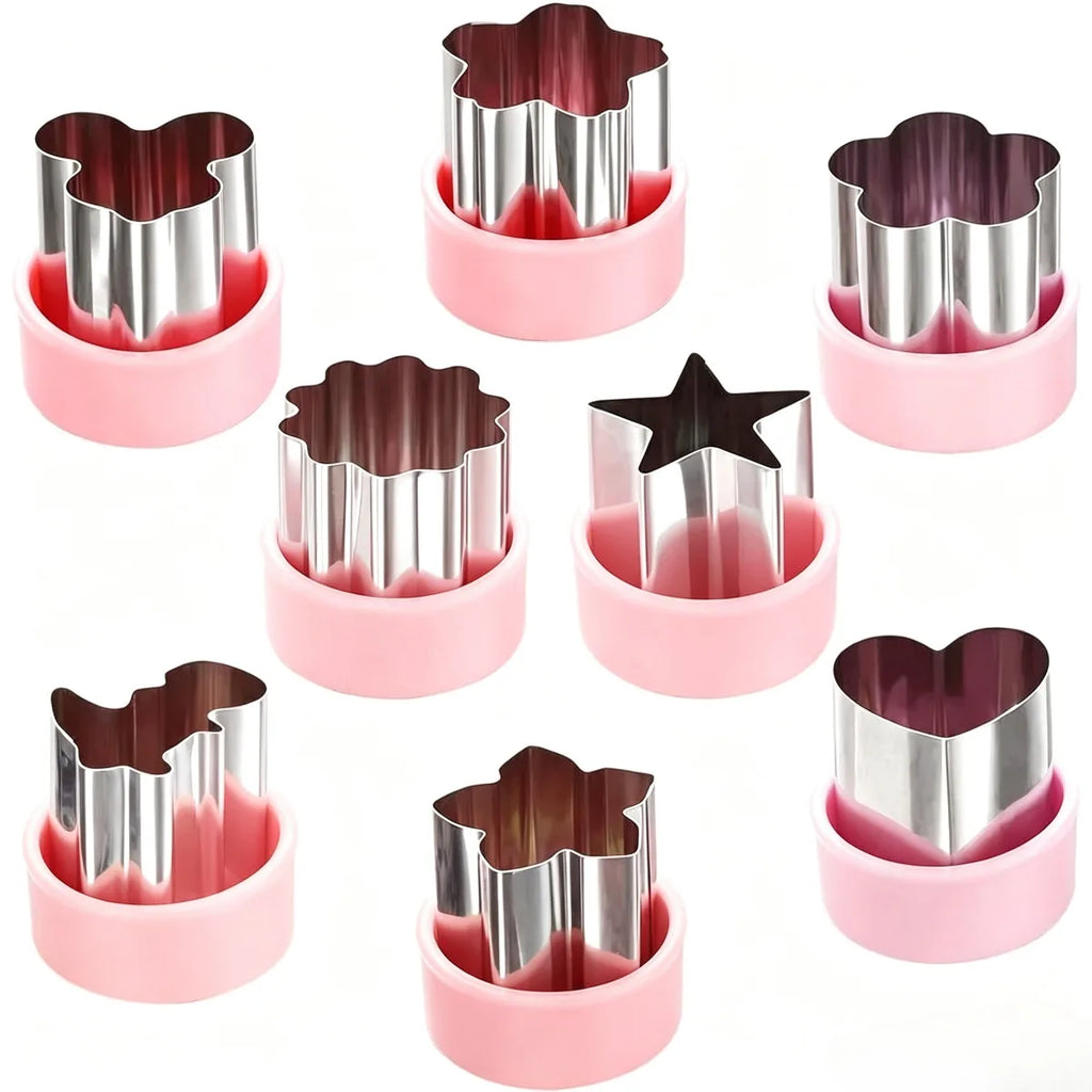 8-Pc Mini Stainless Steel Food Cutters – Bento & Baking Molds Food Cutter Molds Nixie