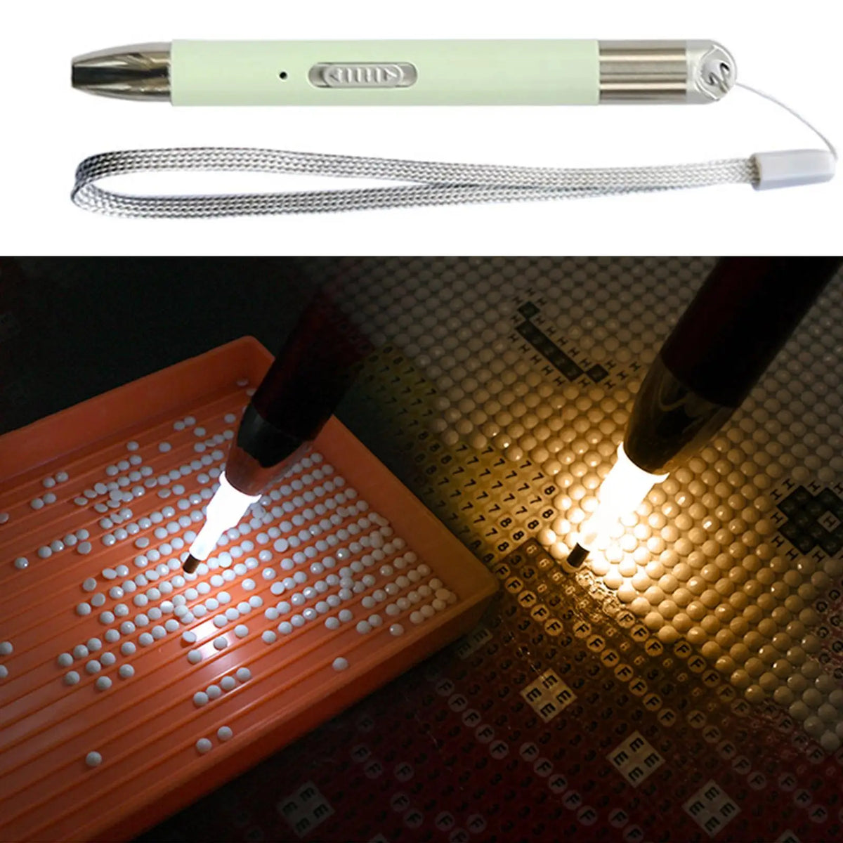 USB Rechargeable Light-Up Diamond Painting Drill Pen Kit Diamond Painting Pen Nixie