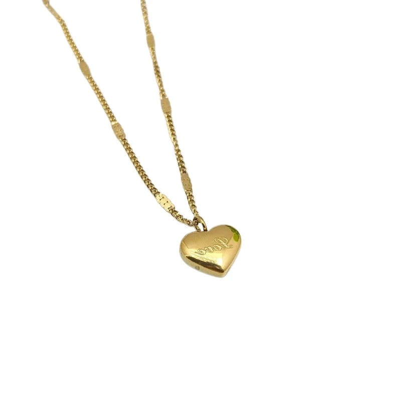 Heart Pendant Stainless Steel Choker Necklace for Women Pendant Necklace Nixie