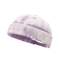 Hip Hop Brimless Docker Beanie Cap – Unisex Adjustable Cotton Hat Beanie Docker Cap Nixie Light purple