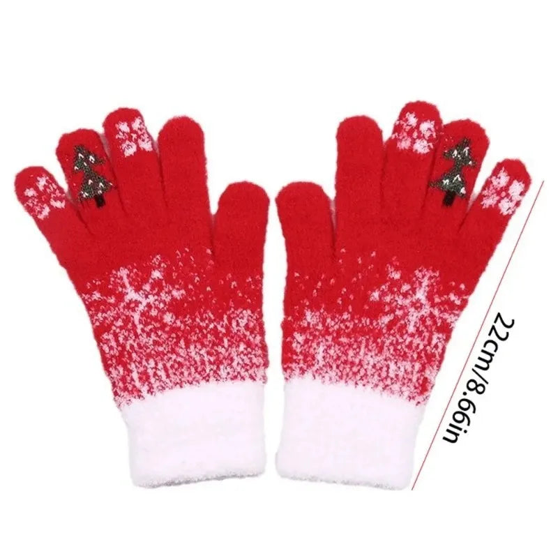 Touch Screen Winter Knitted Gloves – Warm Velvet Unisex Mittens Winter Knitted Gloves Nixie