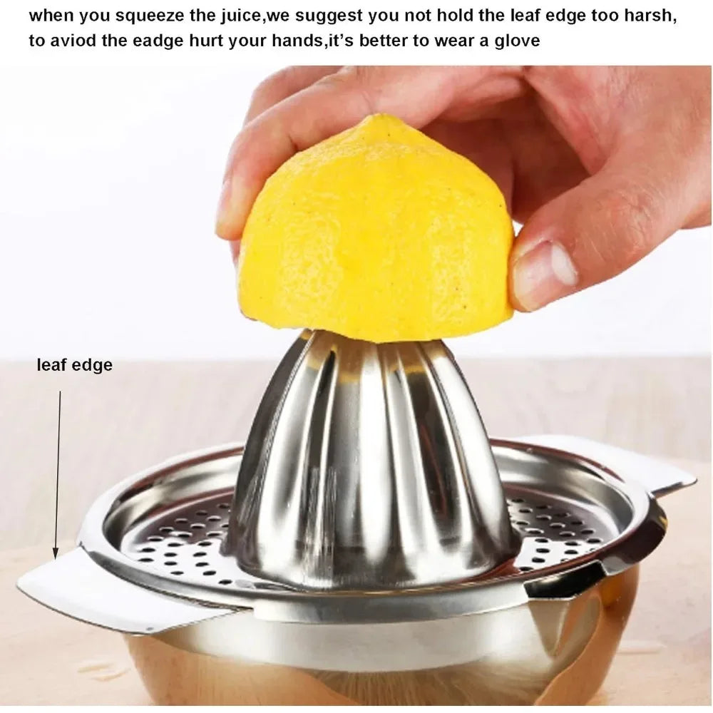 Stainless Steel Citrus Squeezer & Lemon Juicer with Bowl Citrus Juicer Squeezer Nixie