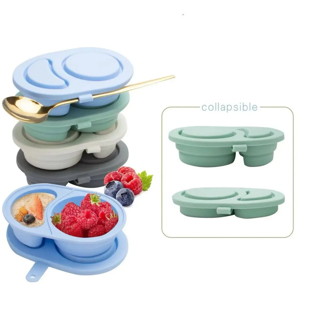 Silicone Dual Compartment Snack Box – Leakproof & Reusable