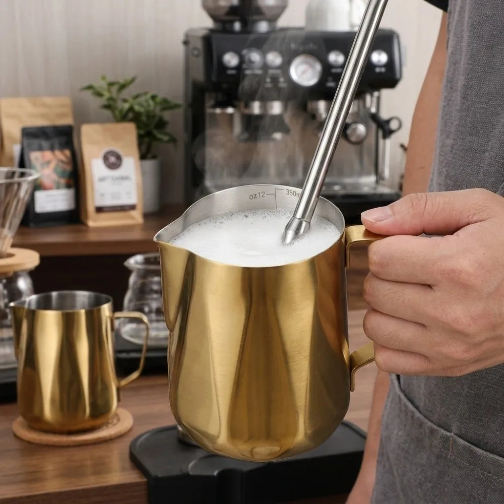 Nixie 350ml Stainless Steel Milk Frothing Pitcher – Latte Art Milk Frothing Pitcher Nixie