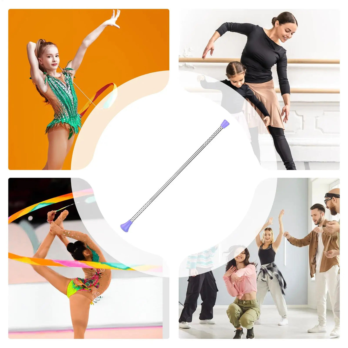 Stainless Steel Twirling Baton | Non-Slip Handle | 21 Inch