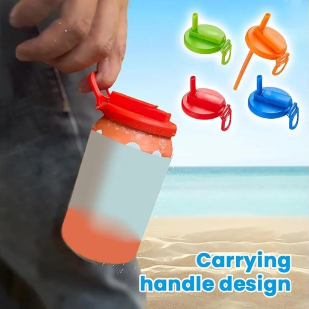 Reusable Soft Drink Can Lid with Straw – Soda & Juice Drink Can Lid Nixie