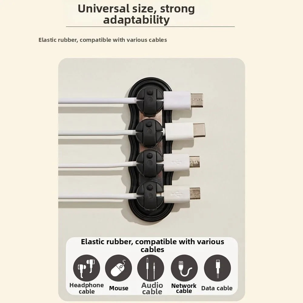 Magnetic Cable Organizer – Self-Adhesive Desktop Cord Holder