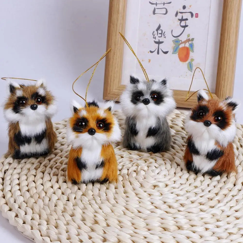 Cute Plush Raccoon Doll Lanyard Bag Charm Pendant Gift Plush Animal Pendant Nixie