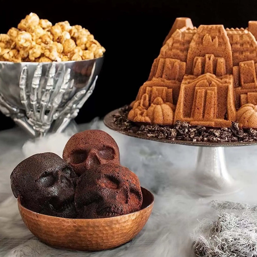 3D Skull Baking Mold – Halloween Cake, Cookie & Candy Mold