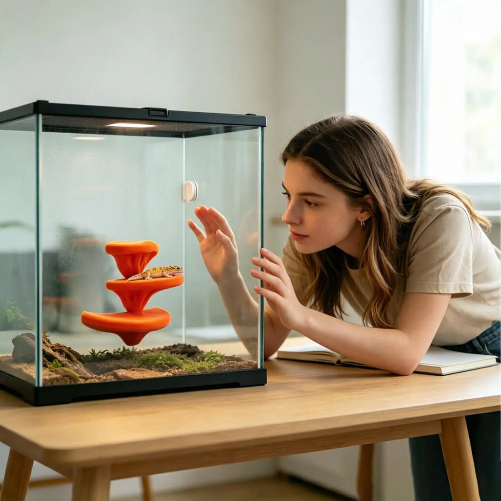 Gecko Tank Mushroom Perch | Reptile Terrarium Decor & Platform Reptile Terrarium Decor Nixie