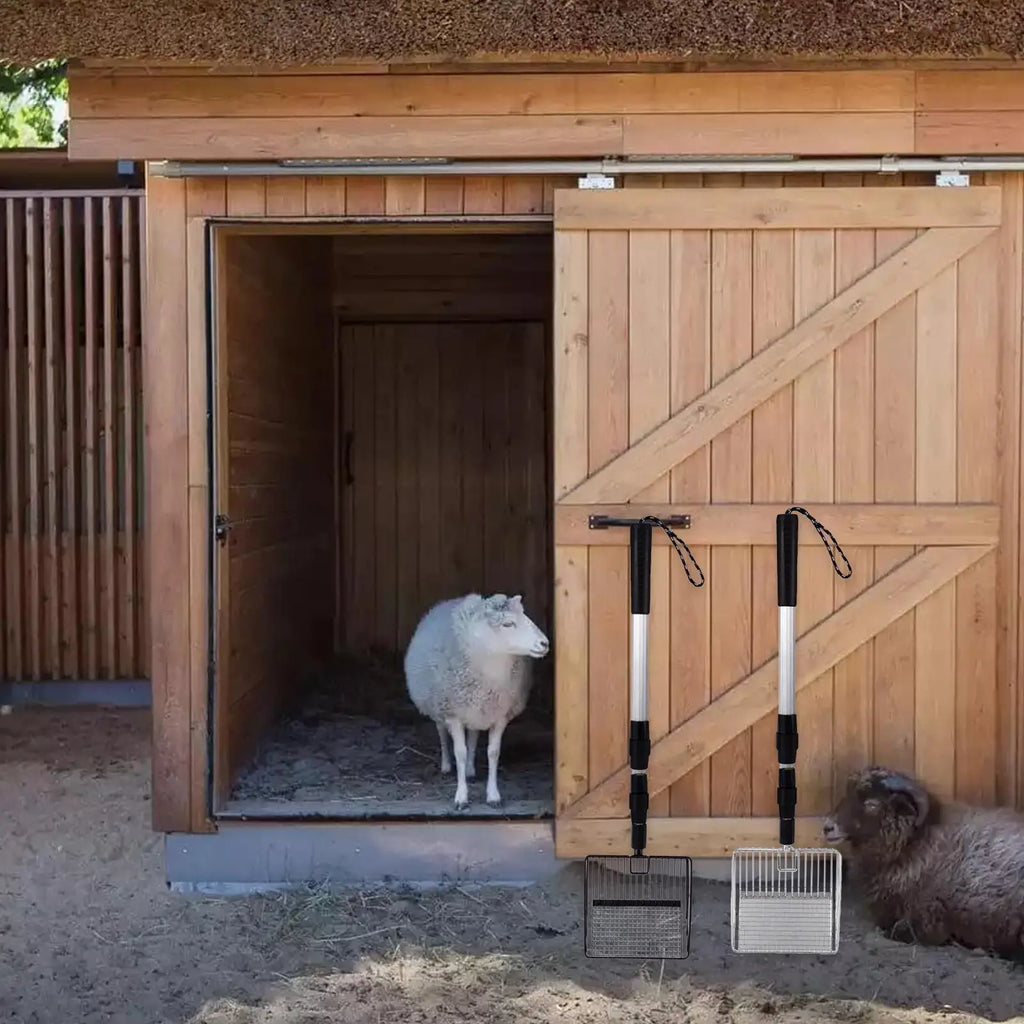 Telescopic Metal Chicken Coop & Cat Litter Sifting Scoop Shovel Sifting Scoop Shovel Nixie