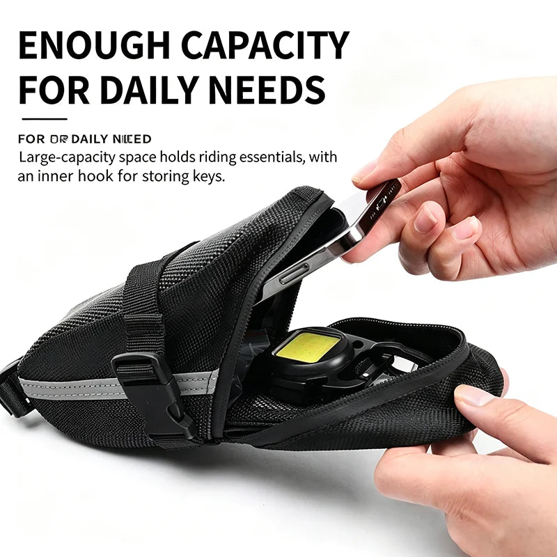 Rainproof Reflective Bike Saddle Bag | 600D MTB Rear Tail Bag Bicycle Saddle Bag Nixie