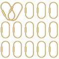 Gold Brass Screw Lock Key Rings & Carabiner Clips | Nixie Brass Key Ring Set Nixie 16Pcs Style 1