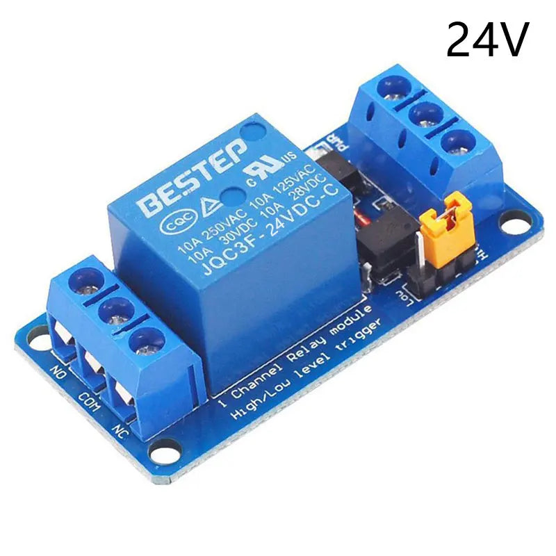 1-Channel Relay Module 3.3V 5V 12V 24V High/Low Level Trigger Relay Module Nixie 24V