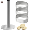 Stainless Steel Pastry Mold with Pusher – DIY Baking Tool Pastry Baking Mold Nixie A