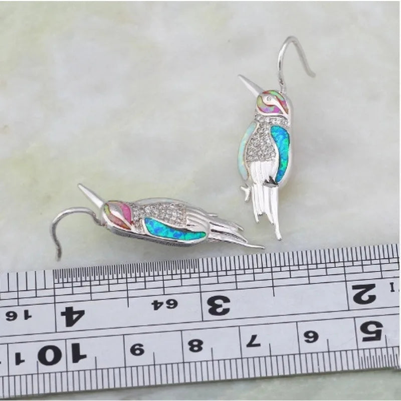 Bird Opal Earrings 925 Sterling Silver | Women's Jewelry Opal Stud Earrings Nixie