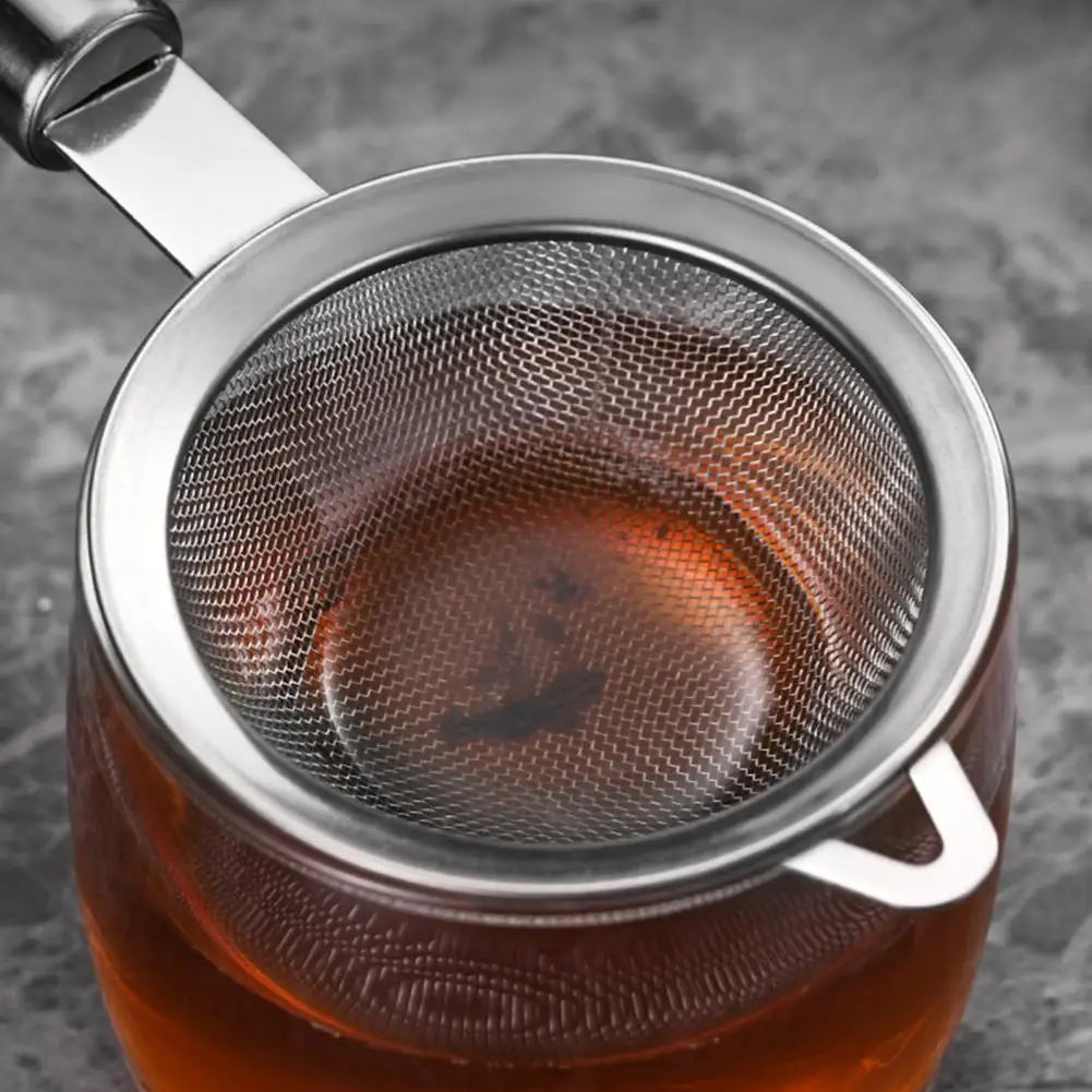 Stainless Steel Fine Mesh Strainer Colander – Anti-Slip Handle Mesh Strainer Colander Nixie