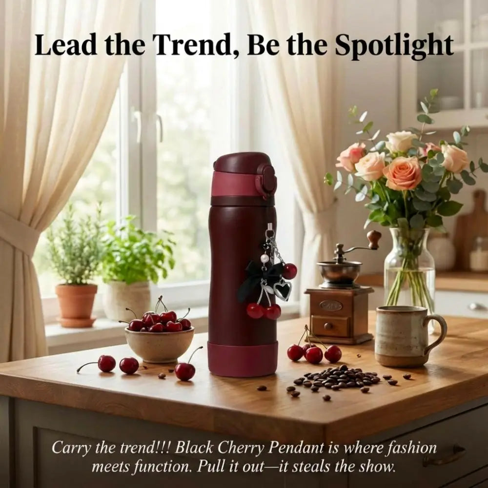 2PCS Black Cherry Charm & Silicone Boot for 24/32/40oz Bottles