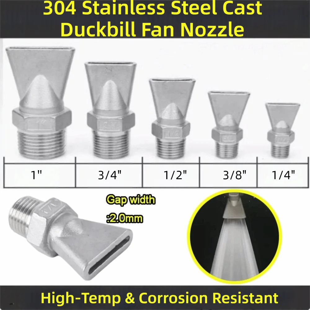 304 Stainless Steel Duckbill Air Knife Nozzle | BSPT Jet Industrial Air Nozzle Nixie