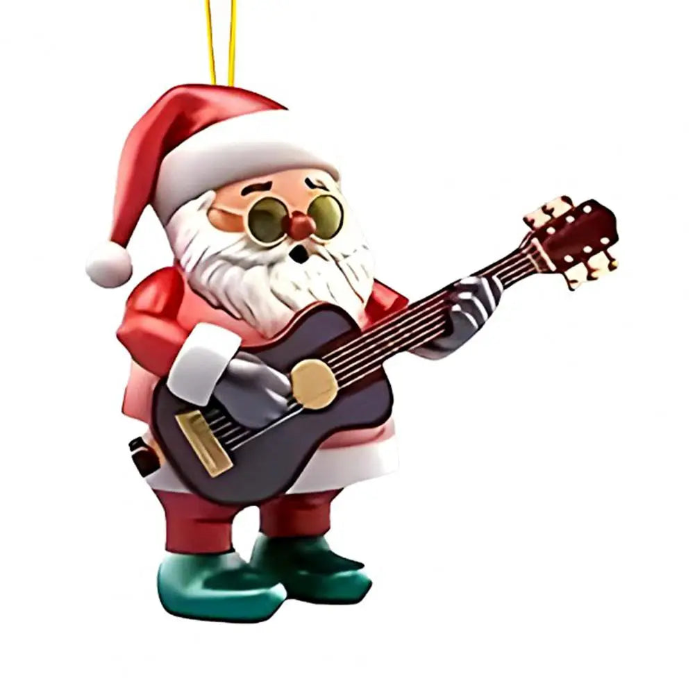 Santa Claus Musical Acrylic Christmas Tree Ornament